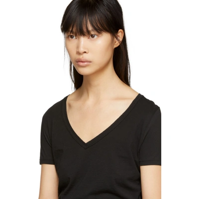 Shop Skin Black Easy V-neck T-shirt