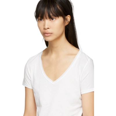 Shop Skin White Easy V-neck T-shirt