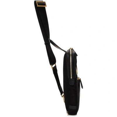 Shop Fendi Black Bag Bugs Golden Messenger Bag In F0kur Black