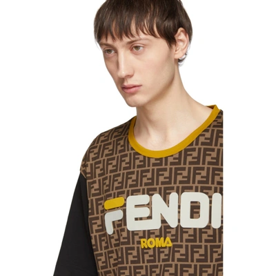 Shop Fendi Brown  Mania T-shirt In F0qt1