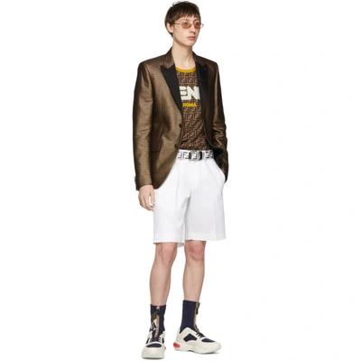 Shop Fendi Brown  Mania T-shirt In F0qt1