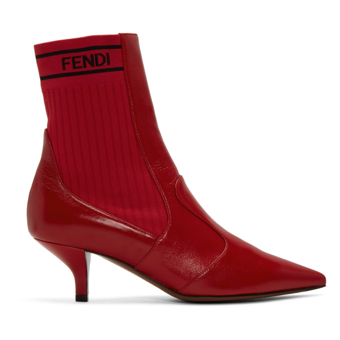 fendi rockoko boots red