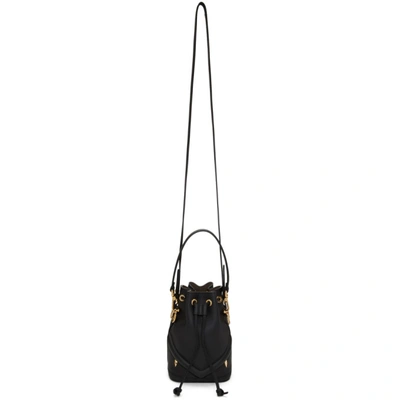 Shop Fendi Black Mini 'bag Bugs' Mon Trésor Bucket Bag