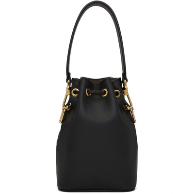 Shop Fendi Black Mini 'bag Bugs' Mon Trésor Bucket Bag