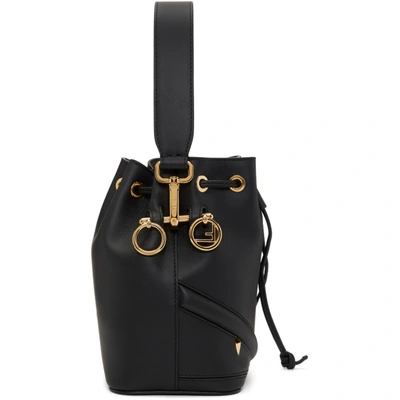 Shop Fendi Black Mini 'bag Bugs' Mon Trésor Bucket Bag