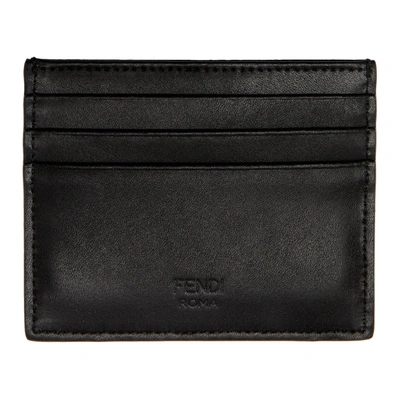 Shop Fendi Black Micro 'bag Bugs' Card Holder