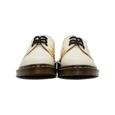 Shop Comme Des Garçons Comme Des Garçons Comme Des Garcons Comme Des Garcons White Dr. Martens Edition Painted 1461 Derbys In 2 White
