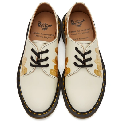 Shop Comme Des Garçons Comme Des Garçons Comme Des Garcons Comme Des Garcons White Dr. Martens Edition Painted 1461 Derbys In 2 White