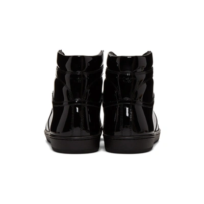 Shop Saint Laurent Black Patent Court Classic Sl/10h High-top Sneakers