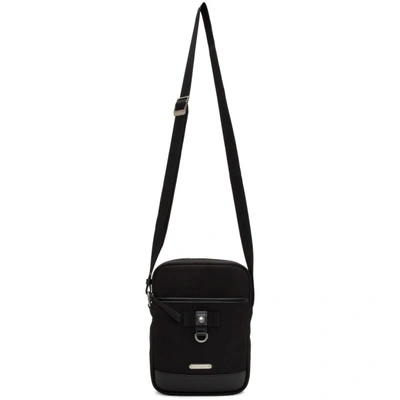 Shop Saint Laurent Black Canvas Rivington Case Messenger Bag