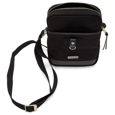 Shop Saint Laurent Black Canvas Rivington Case Messenger Bag