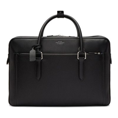 Shop Smythson Black Burlington 24 Hour Briefcase