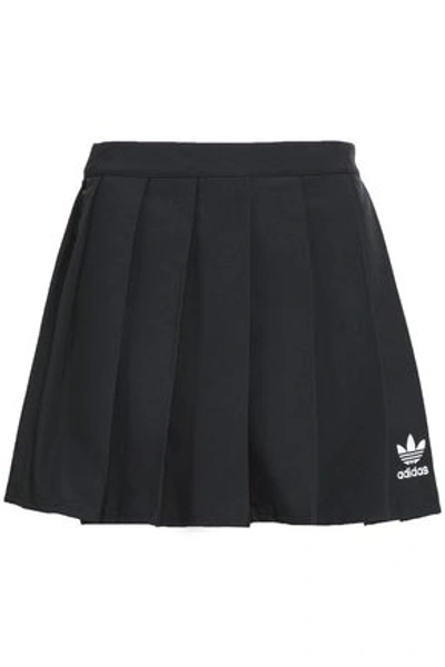 Shop Adidas Originals Stretch-knit Mini Skirt In Black