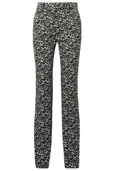 Shop Calvin Klein 205w39nyc Woman Printed Cotton-twill Straight-leg Pants Black