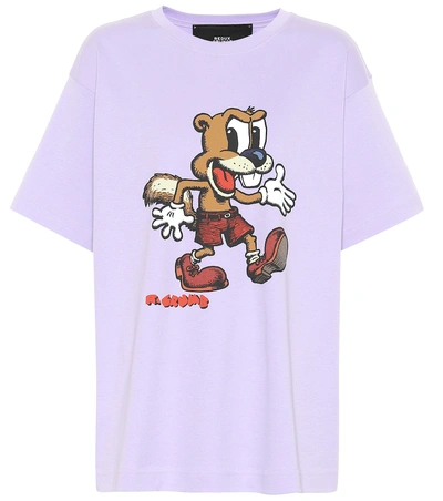 Shop Marc Jacobs Printed Cotton T-shirt In Purple