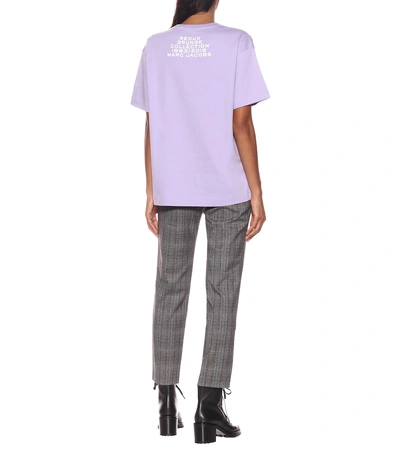 Shop Marc Jacobs Printed Cotton T-shirt In Purple