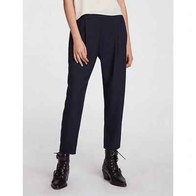 Shop Allsaints Aleida Tapered Woven Trousers In Ink Blue