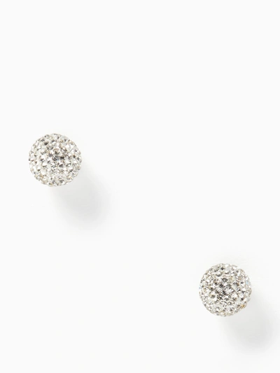 Shop Kate Spade Razzle Dazzle Studs In Clear/worn Gold