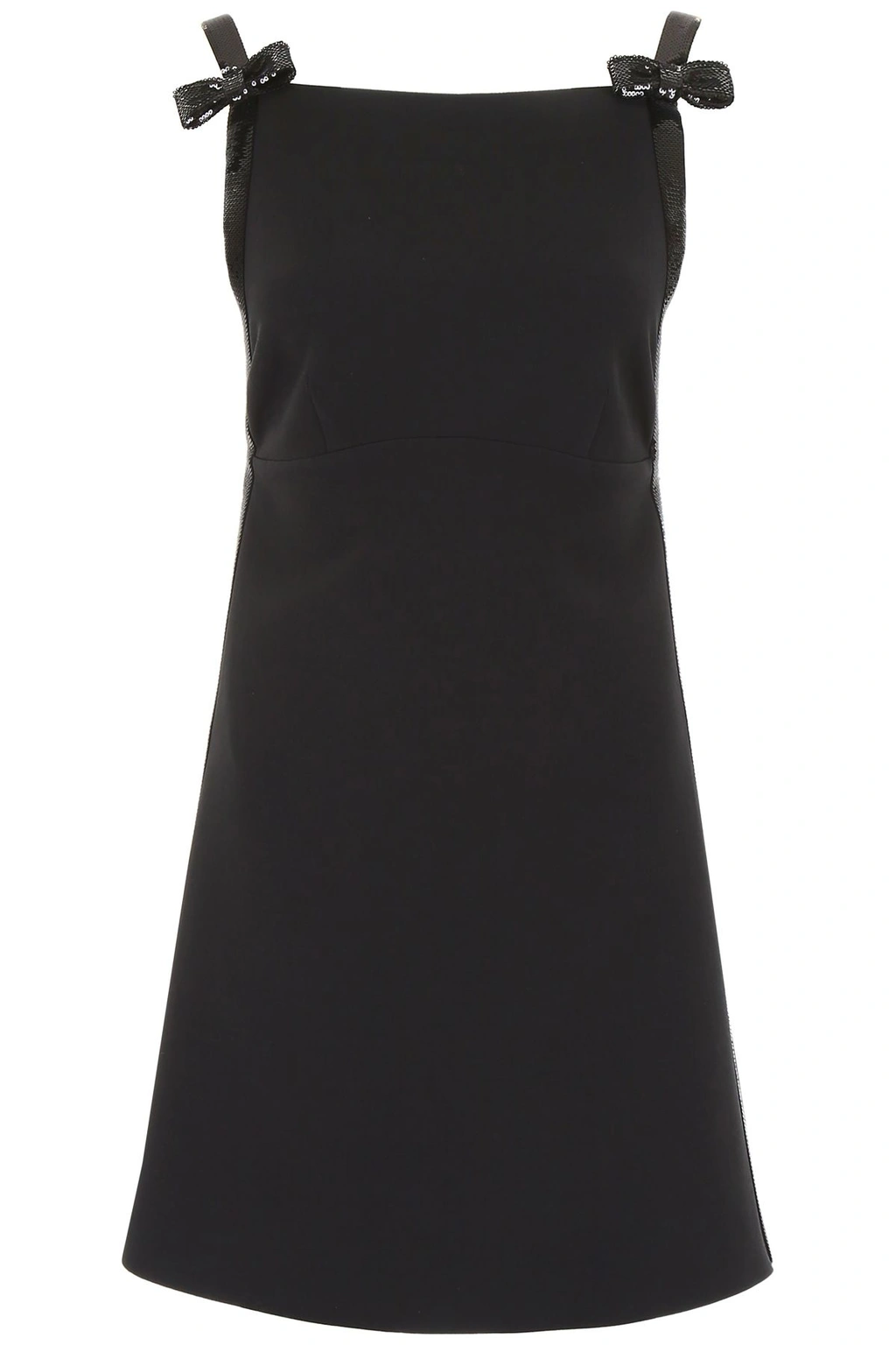 Miu Miu Sequined Open-back Wool And Silk-blend Cady Mini 