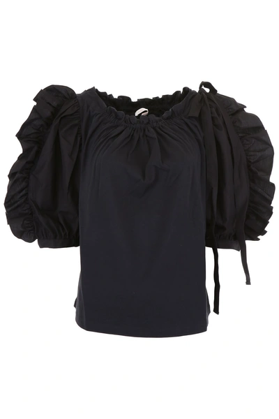 Shop See By Chloé Ruffled Blouse In Black|nero