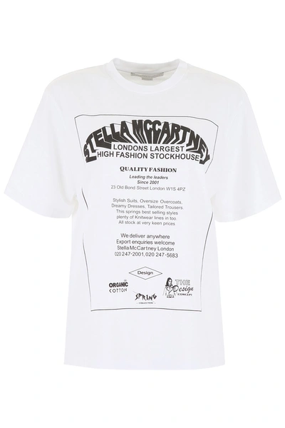 Shop Stella Mccartney Stella Print T-shirt In Pure White|bianco