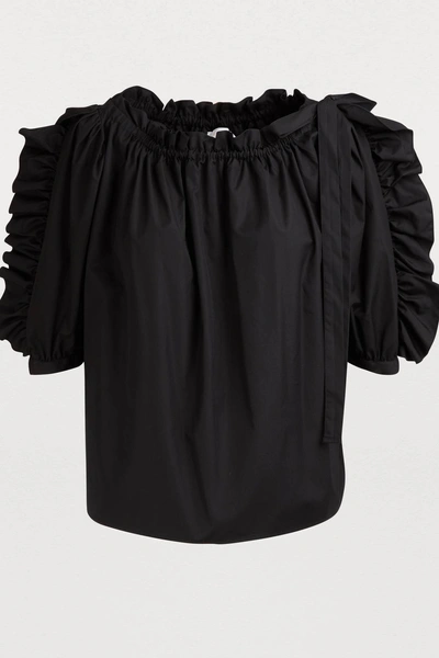 Shop See By Chloé Cotton Top In Black