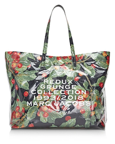 Shop Marc Jacobs Redux Large Fruit East West Tote In Red Multi/silver