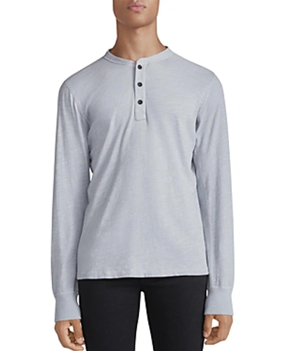 Shop Rag & Bone Standard Issue Classic Cotton Henley In Blue/gray