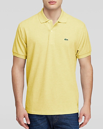 Shop Lacoste Pique Classic Fit Polo Shirt In Banana Yellow