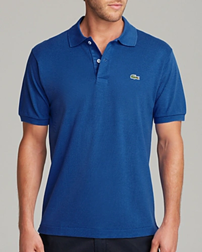 Shop Lacoste Pique Polo - Classic Fit In Azurite Blue