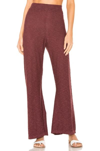 Shop Zulu & Zephyr X Revolve Lounge Pant In Burgundy