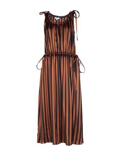 Shop Kenzo Midi Dress In Brown