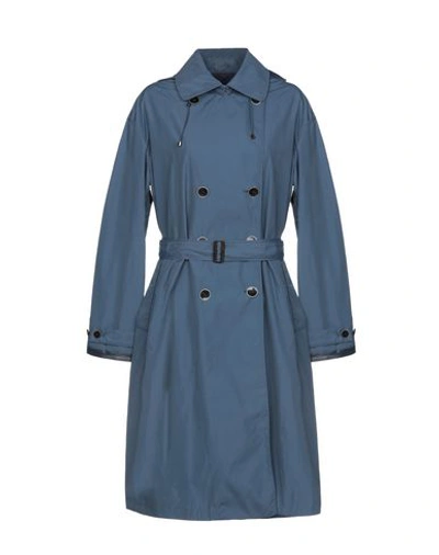 Shop Callens Overcoats In Slate Blue