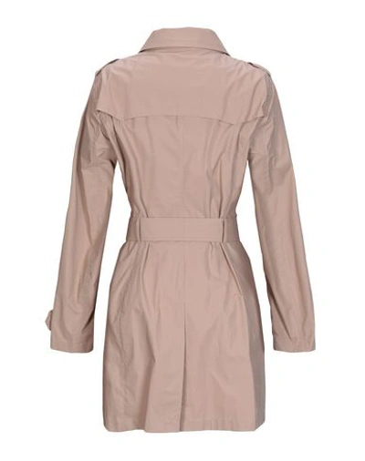 Shop Herno Woman Overcoat Blush Size 8 Cotton, Polyurethane In Pink