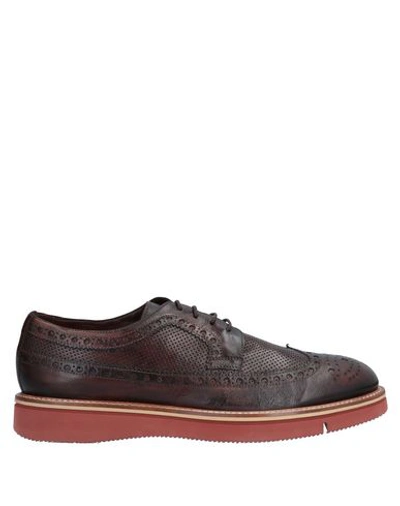Shop Corvari Lace-up Shoes In Dark Brown