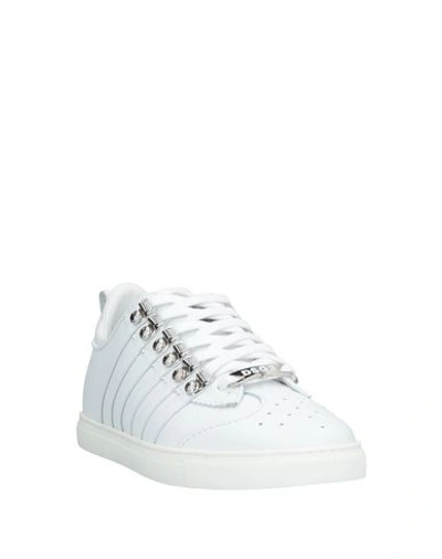 Shop Dsquared2 Man Sneakers White Size 8 Calfskin