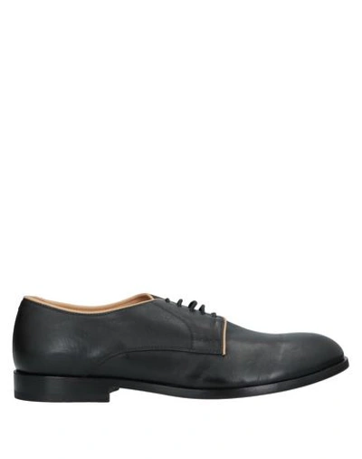 Shop Attimonelli's Laced Shoes In Black