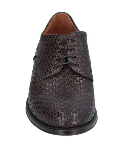 Shop Shoto Laced Shoes In Dark Brown