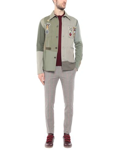 Shop Valentino Garavani Man Jacket Military Green Size 36 Cotton