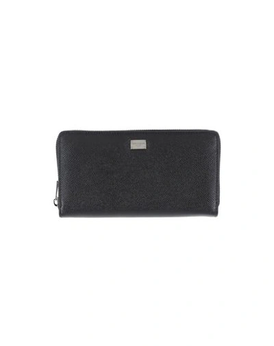 Shop Dolce & Gabbana Woman Wallet Black Size - Calfskin