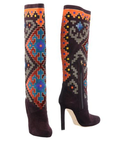 Shop Brian Atwood Boots In Deep Purple