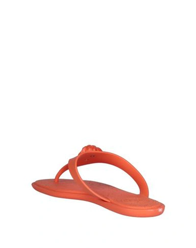 Shop Versace Flip Flops In Orange