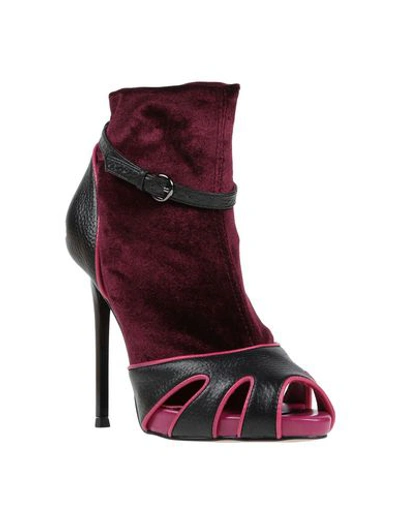 Shop Frankie Morello Pump In Maroon