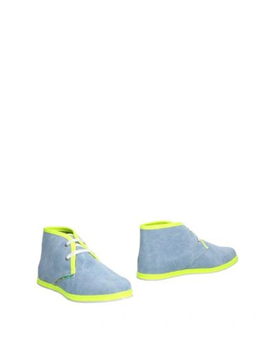 Shop Le Crown Ankle Boot In Pastel Blue