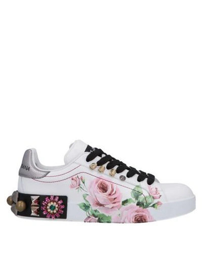 Shop Dolce & Gabbana Woman Sneakers White Size 5 Soft Leather