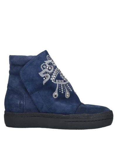 Shop Elena Iachi Ankle Boot In Blue