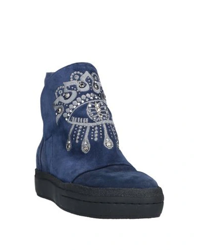 Shop Elena Iachi Ankle Boot In Blue