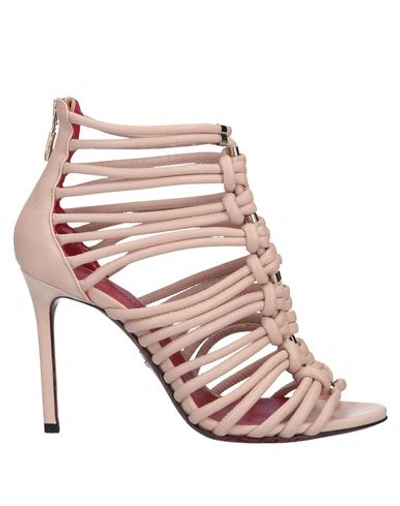 Shop Cesare Paciotti Sandals In Pale Pink
