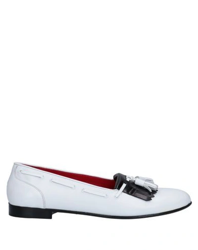 Shop Cesare Paciotti Loafers In White