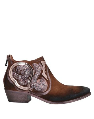 Shop Elena Iachi Ankle Boots In Brown